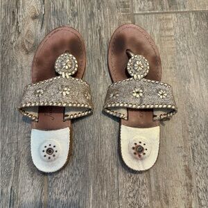 Girls size 4 sparkly Jack Rogers sandals